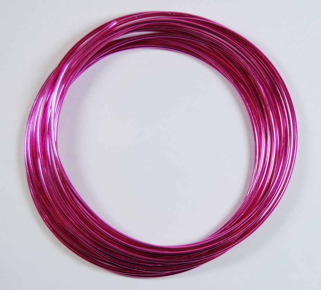 Pack of 1 - Deep Pink 2mm x 5m Aluminium Wire - CelloExpress