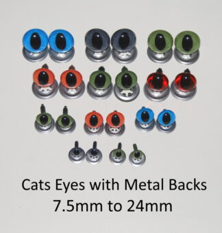 Mixed Cats Eyes Metal Backs