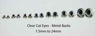 Clear Cats Eyes Metal Back