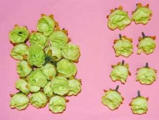 30mm Mini Rose Buds-Lime Green