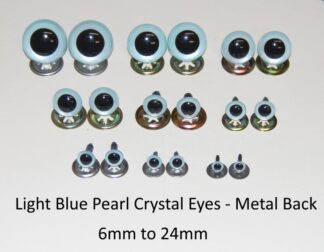 Light Blue Pearl Metal Back Eyes