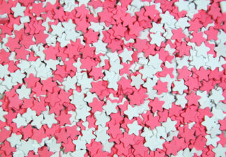 Pink & White Wooden Stars