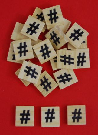 '#' Symbol Scrabble Tiles