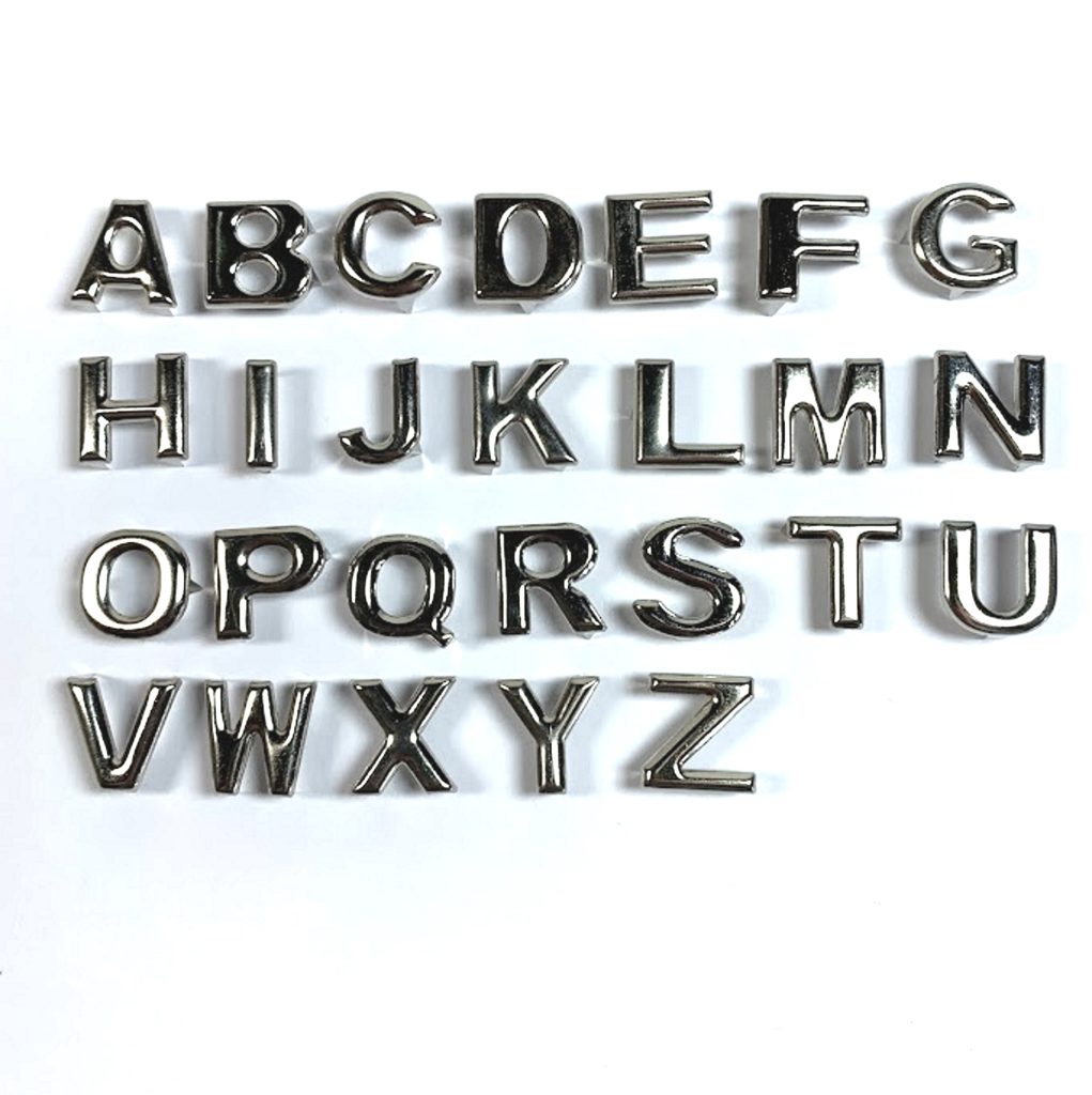 Alphabet Rivet Studs - Letter E - 15mm - CelloExpress