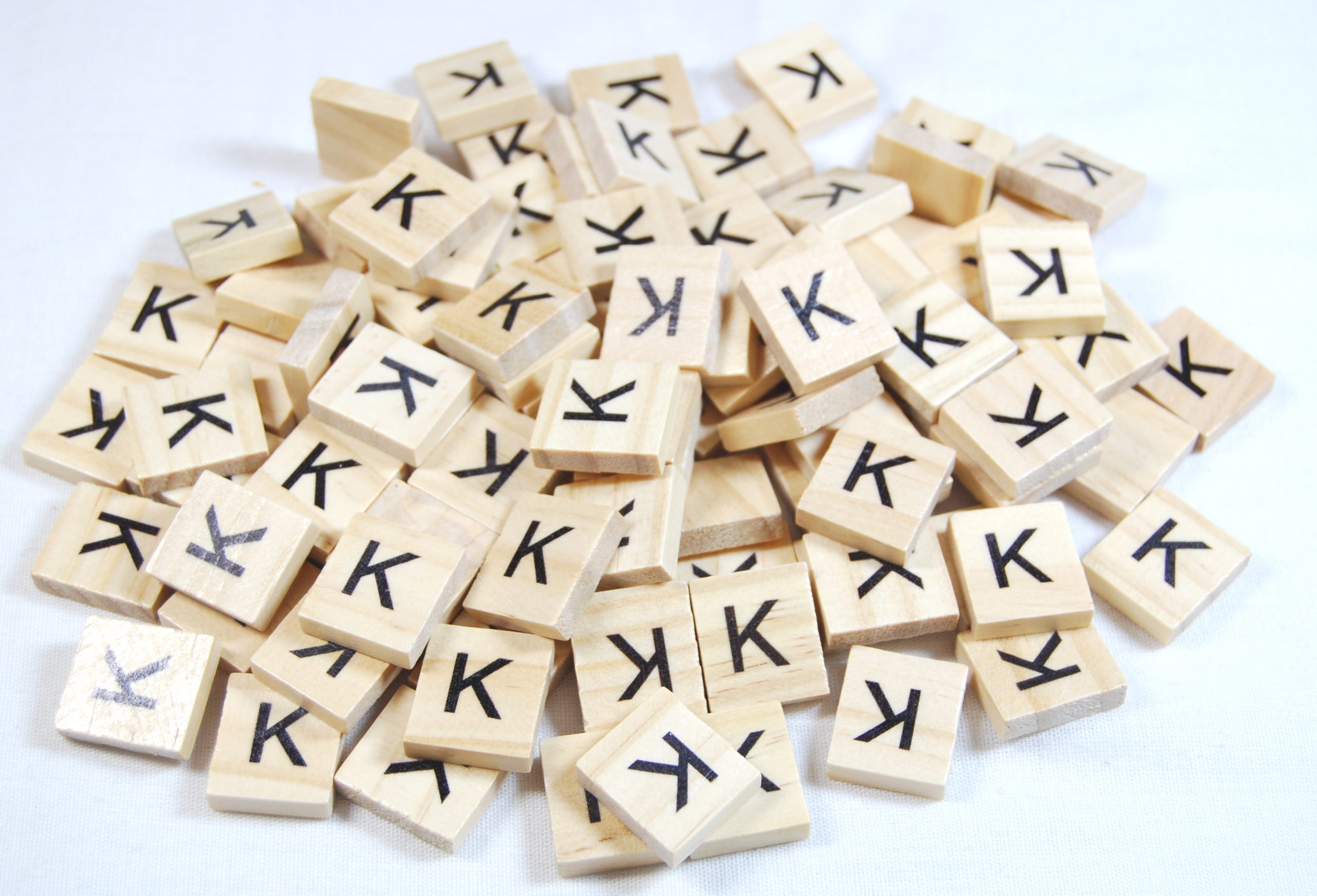 Same Letter Wooden Scrabble Tile Bags K No Number Value CelloExpress