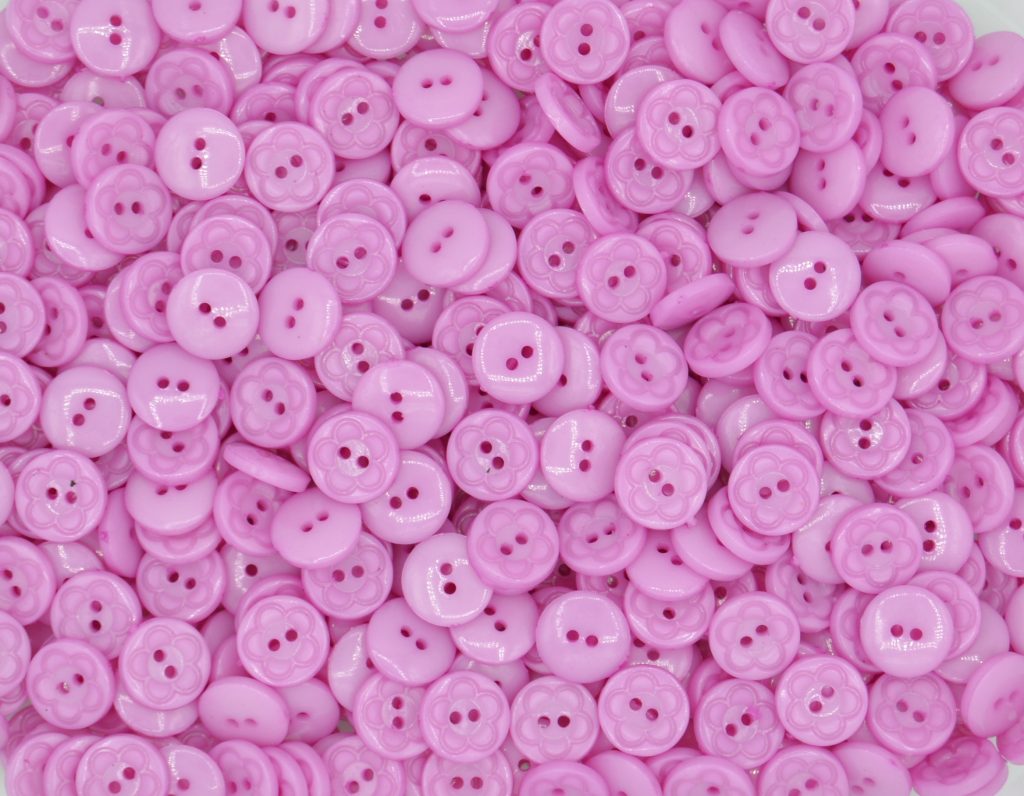 Pink - Flower Shirt 2 Hole 12mm - Acrylic Buttons for Costumes ...