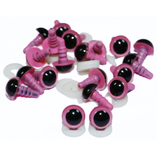 8mm Pink Eyes Plastic Backs