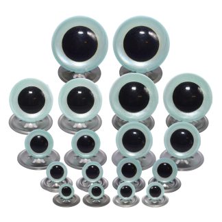 Light Blue Pearl Metal Back Eyes